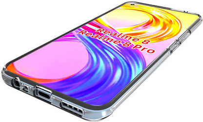 Realme 8 Kılıf Mnc Süper Silikon Kapak-Renksiz