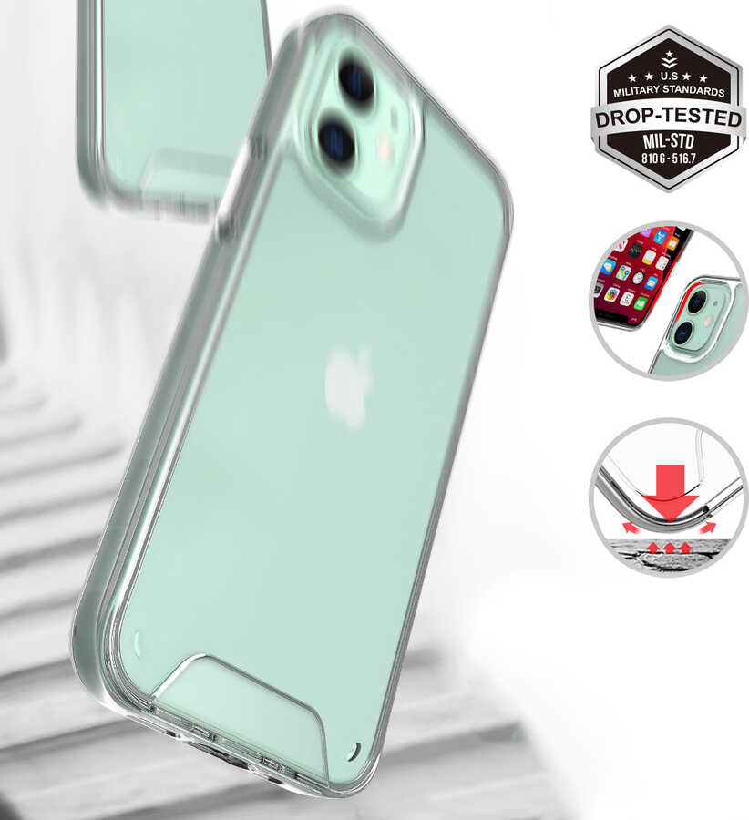 iPhone 12 Mini Uyumlu Mnc Gard Silikon-Renksiz