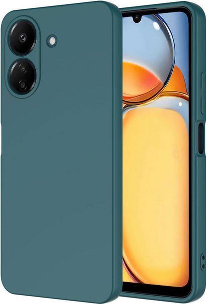 Xiaomi Poco C65 Kılıf Mnc Mara Laaakan Kapak-Koyu Yeşil