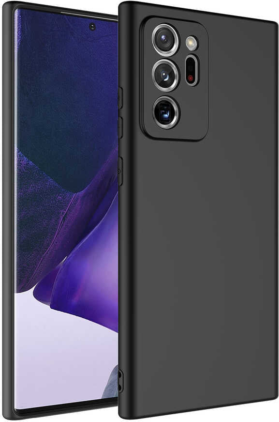 Galaxy Note 20 Ultra Kılıf Mnc Mara Laaakan Kapak-Siyah
