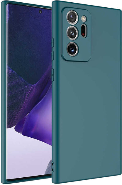 Galaxy Note 20 Ultra Kılıf Mnc Mara Laaakan Kapak-Koyu Yeşil