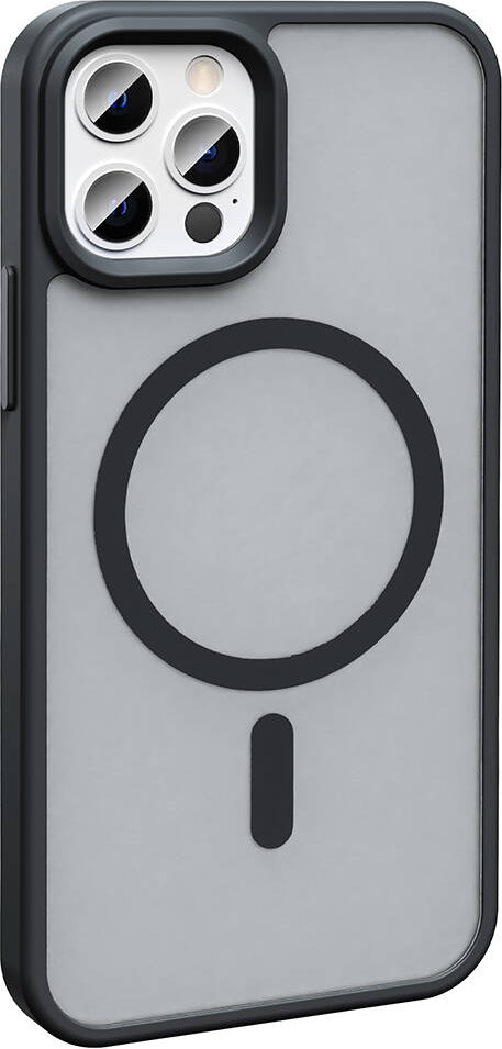 Apple iPhone 13 Pro Kılıf Magsafe Şarj Özellikli Mat Arka Yüzey Mnc Sio Kapak-Siyah
