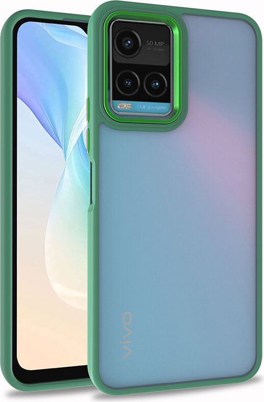 Vivo Y32 Kılıf Mnc Flora Kapak-Yeşil