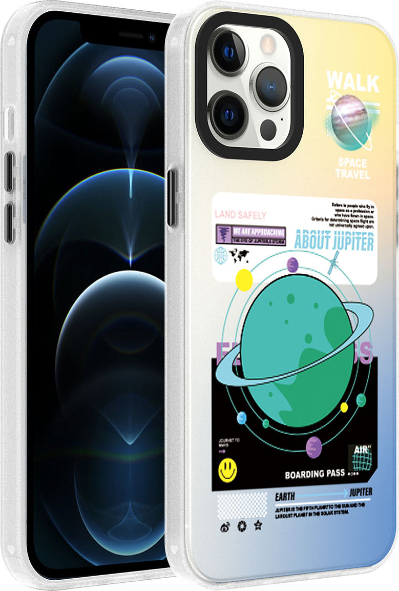 iPhone 12 Pro Max Uyumlu Desenli Mnc Dragon Sert Kapak-Gezegen