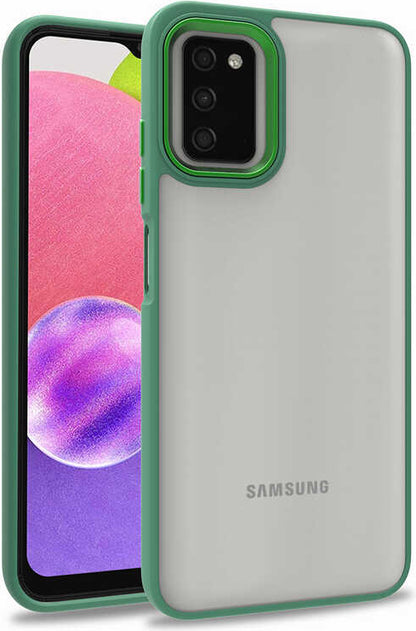 Galaxy A03S Kılıf Mnc Flora Kapak-Yeşil
