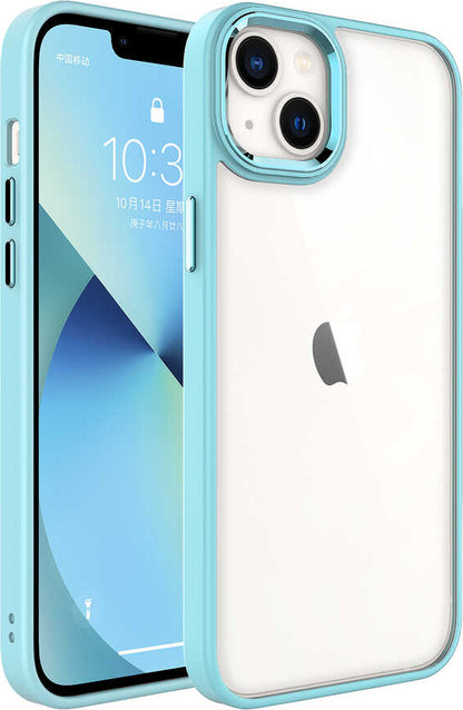iPhone 14 Plus Kılıf Mnc Krom Kapak-Yeşil