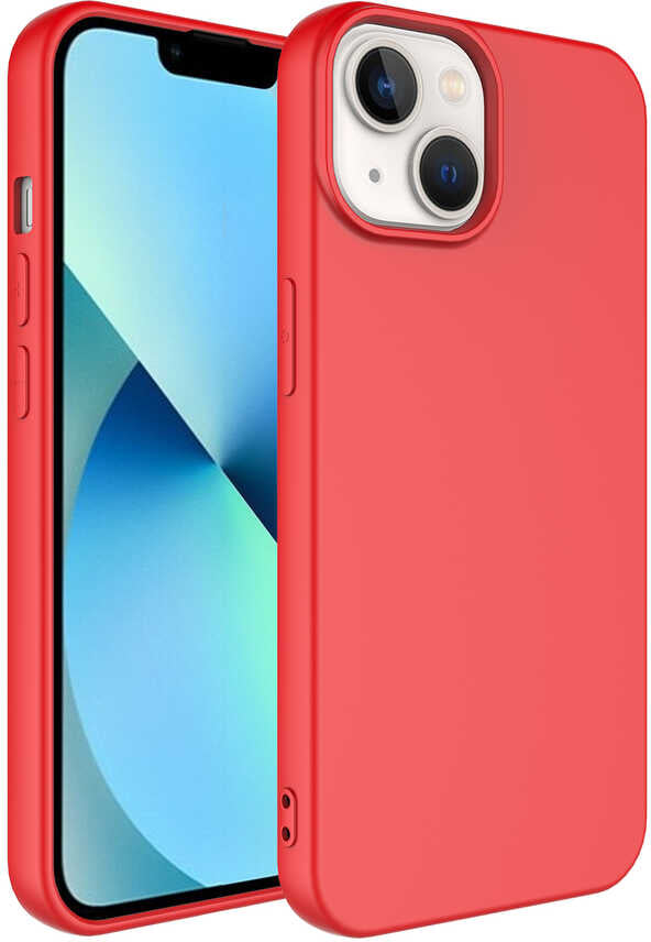 iPhone 14 Plus Uyumlu Mnc Mara Laaakan Kapak-Kırmızı
