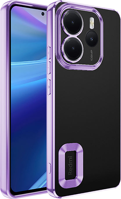 Redmi Note 14 4g Kılıf Kamera Korumalı Logo Gösteren Mnc Omega Kapak - Derin Mor
