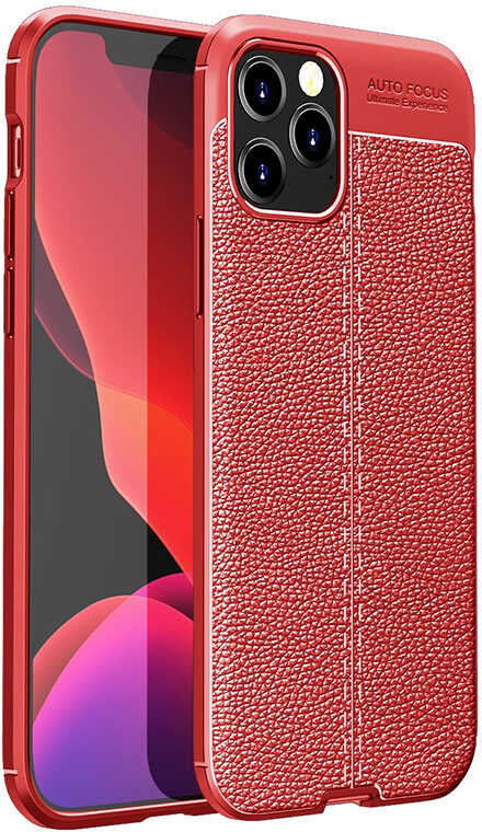 iPhone 12 Pro Uyumlu Mnc Niss Silikon Kapak-Kırmızı
