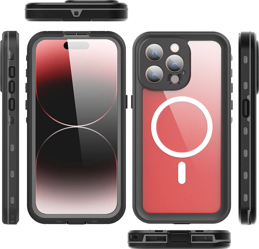 iPhone 15 Pro Max Uyumlu 1-1 Su Geçirmez Kılıf-Siyah