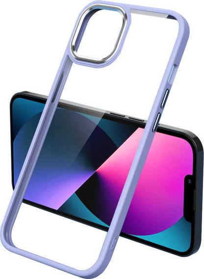 iPhone 13 Pro Max Kılıf Mnc Krom Kapak-Lila