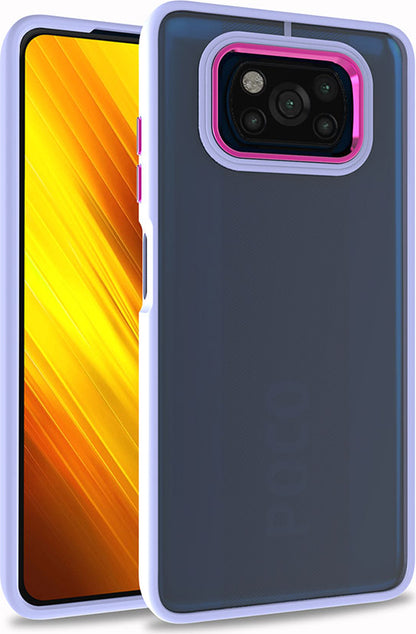 Xiaomi Poco X3 Kılıf Mnc Flora Kapak-Lila