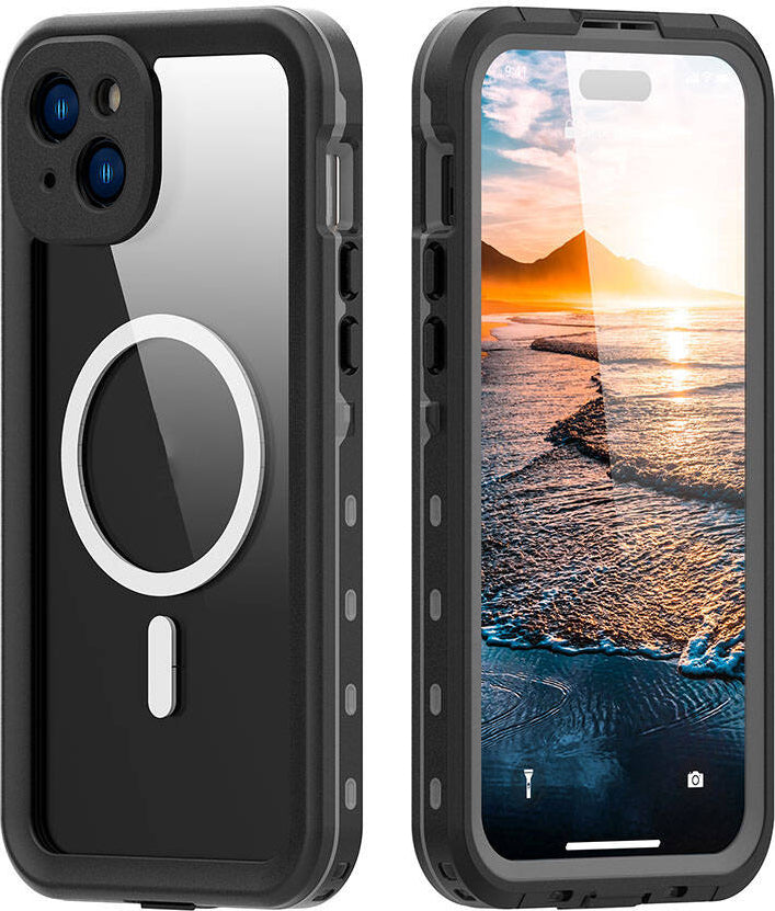 iPhone 15 Plus Uyumlu 1-1 Su Geçirmez Kılıf-Siyah