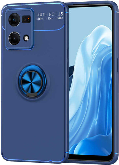 Oppo Reno 7 4g Kılıf Mnc Ravel Silikon Kapak-Mavi