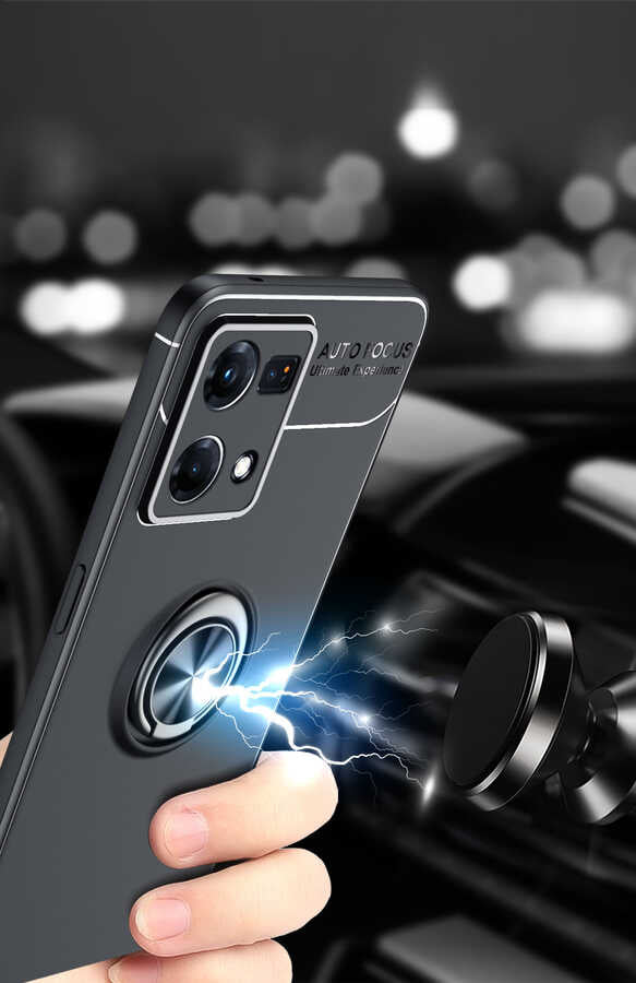 Oppo Reno 7 4g Kılıf Mnc Ravel Silikon Kapak-Mavi