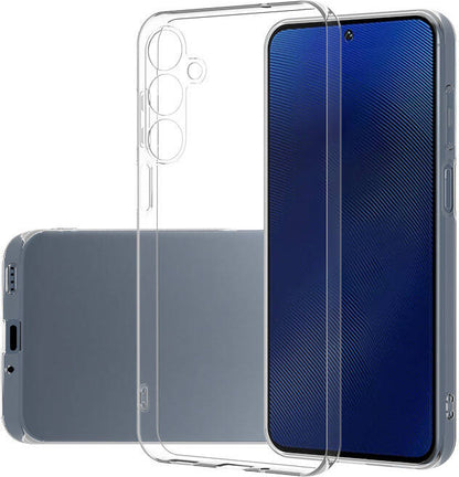 Galaxy S24 Fe Kılıf Mnc Süper Silikon Kapak-Şeffaf-Şeffaf