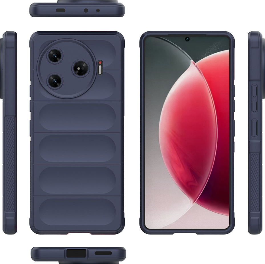 Tecno Spark 30 Pro Kılıf Esnek Tpu Oyuklu Arka Yüzey Tasarımlı Mnc Etnik Silikon Kapak - Siyah