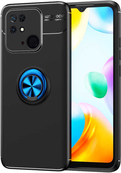 Xiaomi Poco C40 Kılıf Mnc Ravel Silikon Kapak-Siyah-Mavi