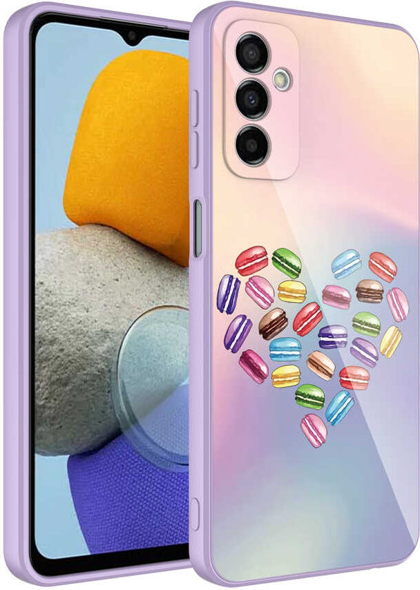 Galaxy M23 Kılıf Kamera Korumalı Desenli Sert Silikon Mnc Epoksi Kapak-No1