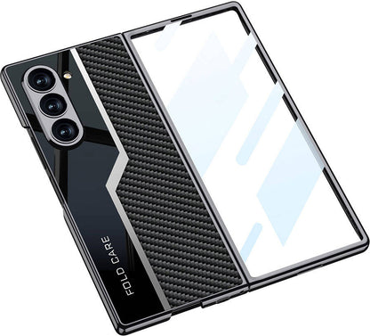 Galaxy Z Fold 6 Kılıf Ultra Ince Kamera Korumalı Pc + Karbon Fiber Tasarımlı Arka Yüzey Mnc Kıpta P
