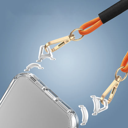 iPhone 15 Pro Max Kılıf Airbagli Takılabilir Askı Aparatlı Mnc Snap Silikon Kapak-Şeffaf
