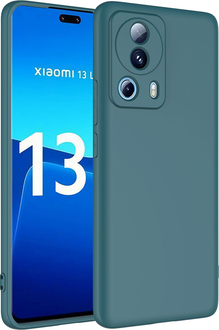Xiaomi Mi 13 Lite Kılıf Mnc Mara Laaakan Kapak-Koyu Yeşil