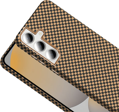 Galaxy S24 Fe Kılıf M-Safe Şarj Özellikli Karbon Fiber Görünümlü Mnc Gros Kapak - Gri-Siyah