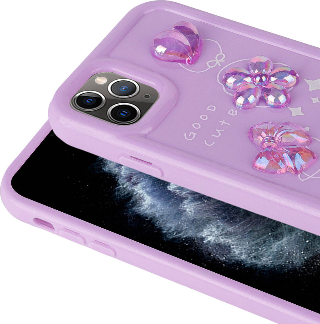 Apple iPhone 11 Pro Max Kılıf Kabartma Figürlü Parlak Mnc Toys Silikon Kapak-Açık Yeşil