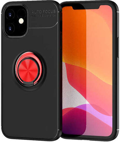iPhone 12 Mini Uyumlu Mnc Ravel Silikon Kapak-Siyah-Kırmızı
