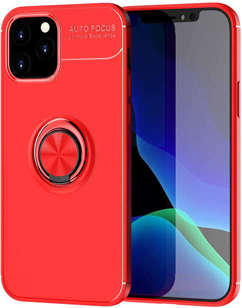 iPhone 12 Pro Max Uyumlu Mnc Ravel Silikon Kapak-Kırmızı