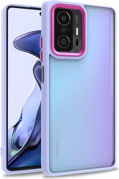 Xiaomi Mi 11T Pro 5g Kılıf Mnc Flora Kapak-Lila