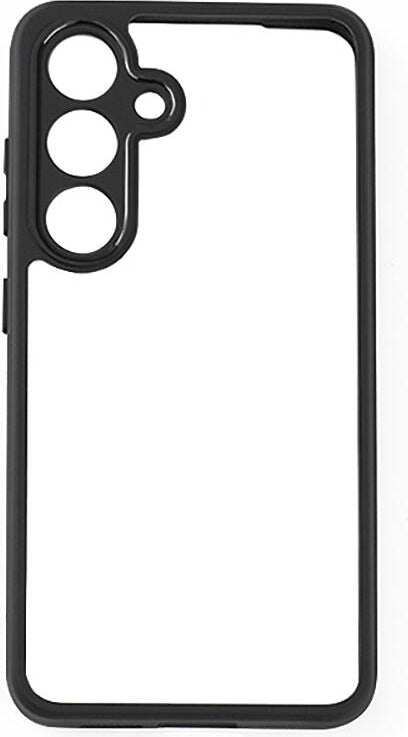 Galaxy S24 Plus Kılıf Kamera Korumalı Şeffaf Arka Yüzey Mnc New Roll Kapak-Siyah