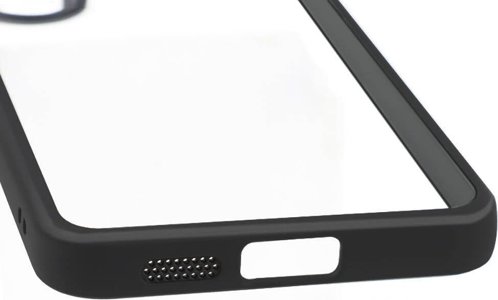 Galaxy S24 Plus Kılıf Kamera Korumalı Şeffaf Arka Yüzey Mnc New Roll Kapak-Siyah
