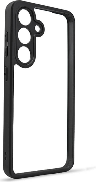 Galaxy S24 Plus Kılıf Kamera Korumalı Şeffaf Arka Yüzey Mnc New Roll Kapak-Siyah