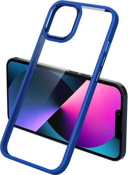 iPhone 13 Pro Kılıf Mnc Krom Kapak-Lacivert