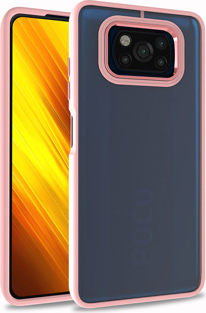 Xiaomi Poco X3 Kılıf Mnc Flora Kapak-Rose Gold