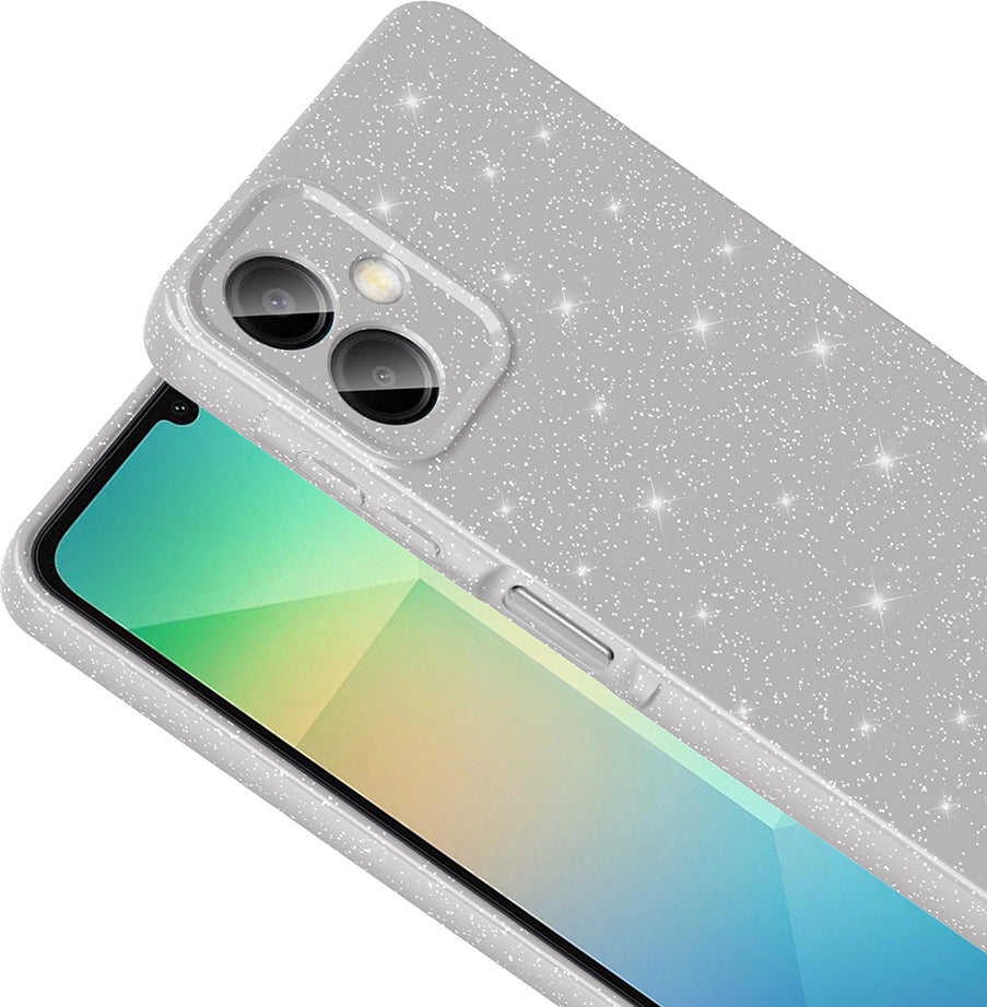 Galaxy A06 Kılıf Kamera Korumalı Simli Lüks Mnc Koton Kapak - Siyah