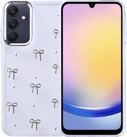 Galaxy A25 Kılıf Airbag Tasarımlı Simli Şeffaf Mnc Kutup Kapak - Fiyonk