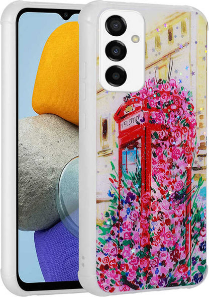 Galaxy M23 Kılıf Simli Desenli Kamera Korumalı Parlak Mnc Popy Kapak-Kulübe