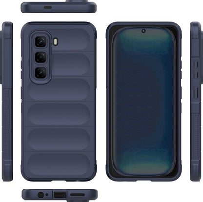 Infinix Hot 50 4g Kılıf Esnek Tpu Oyuklu Arka Yüzey Tasarımlı Mnc Etnik Silikon Kapak - Siyah