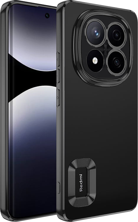 Redmi Note 14 Pro 4g Kılıf Kamera Korumalı Logo Gösteren Mnc Omega Kapak - Siyah
