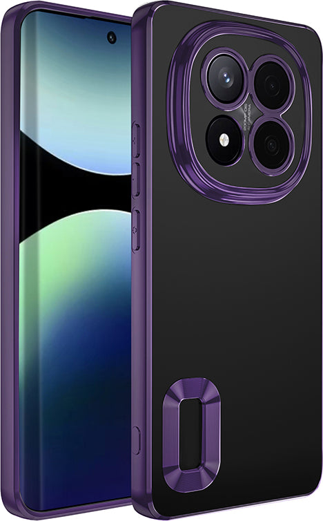 Redmi Note 14 Pro Plus Kılıf Kamera Korumalı Logo Gösteren Mnc Omega Kapak - Derin Mor