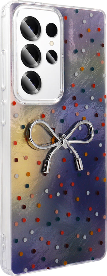 Galaxy S23 Ultra Kılıf Kamera Korumalı Figürlü Mnc Ponti Silikon Kapak - Lila