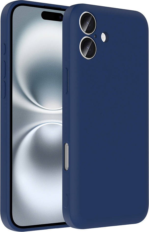 iPhone 16 Plus Kılıf Kamera Korumalı Kartlık Hazneli Mnc Vitra Kapak - Lacivert
