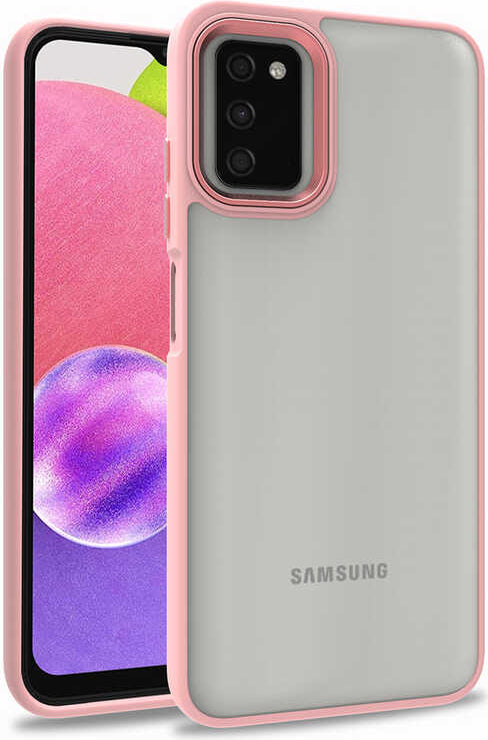 Galaxy A03S Kılıf Mnc Flora Kapak-Rose Gold