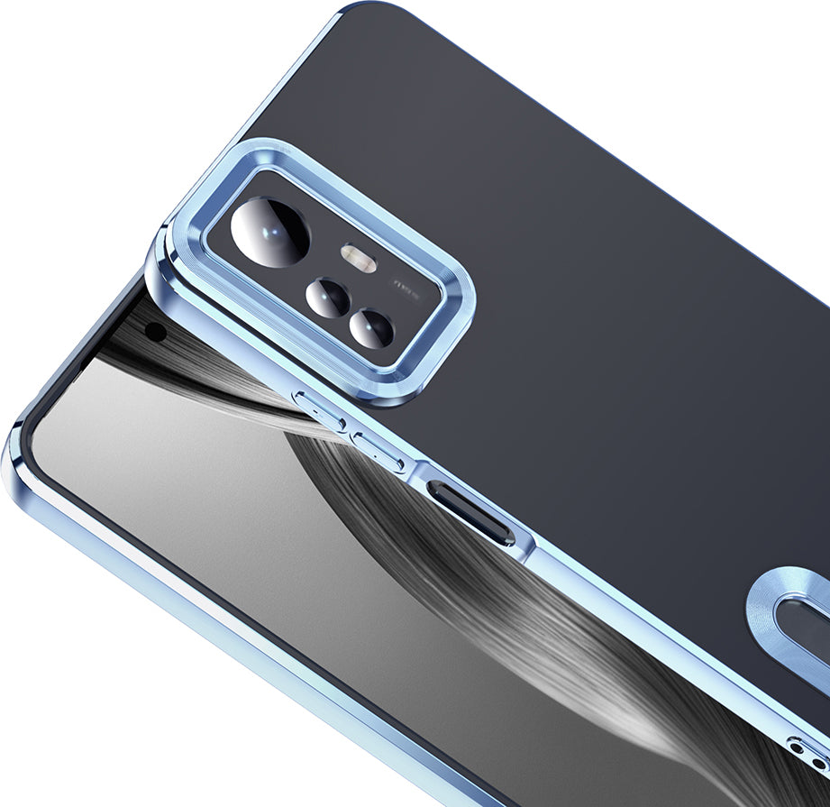 Redmi Note 12S Kılıf Kamera Korumalı Logo Gösteren Mnc Omega Kapak - Gümüş