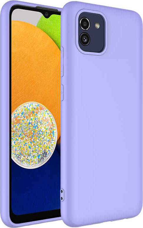Galaxy A03 Kılıf Mnc Mara Laaakan Kapak-Lila