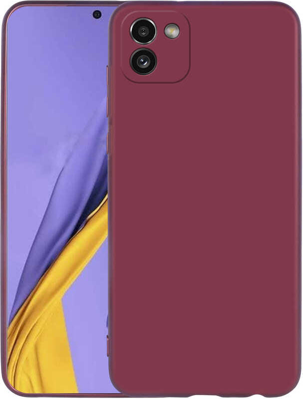 Galaxy A03 Kılıf Mnc Premier Silikon Kapak-Mürdüm