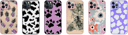 iPhone 12 Pro Max Kılıf Desenli Kamera Korumalı Parlak Mnc Nora Kapak-No5