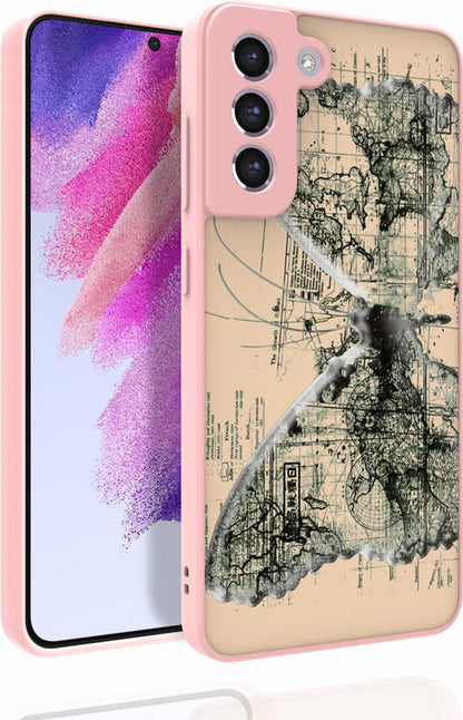 Galaxy S21 Fe Kılıf Desenli Kamera Korumalı Parlak Mnc Nora Kapak-No4